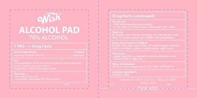 Alcohol Prep Pad Label (Wish Alcohol Pad)